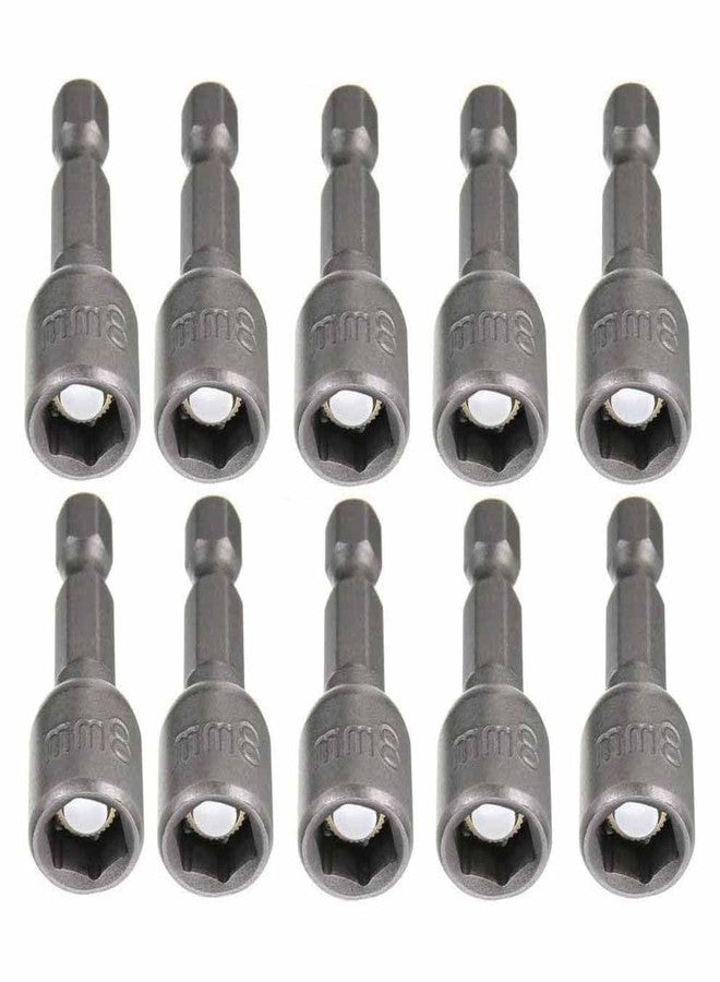 UPTODATETOOLS 10-Piece Hex Magnetic Power 8mm 5/16 Socket Adapter Drill Bit Nut Driver Set 1/4 inch Hex for Power Tools - Image 1